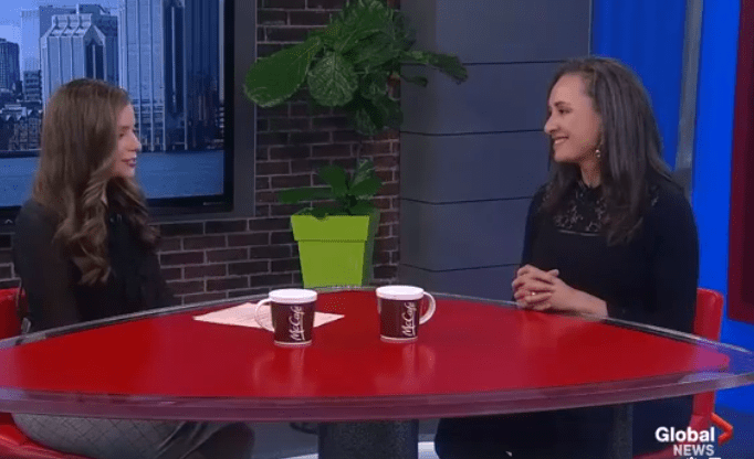 eleanor beaton discusses networking on global news halifax with Andrea Dion