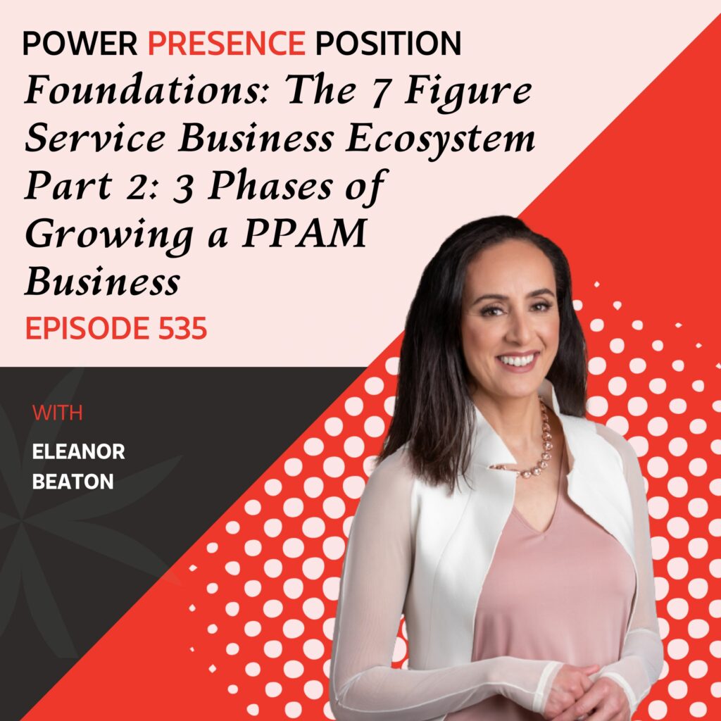 Power Presence Position Eleanor Beaton | Foundation: The 7 Figure Service Business Ecosystem Part 2: 3 Phases of Growing a PPAM Business